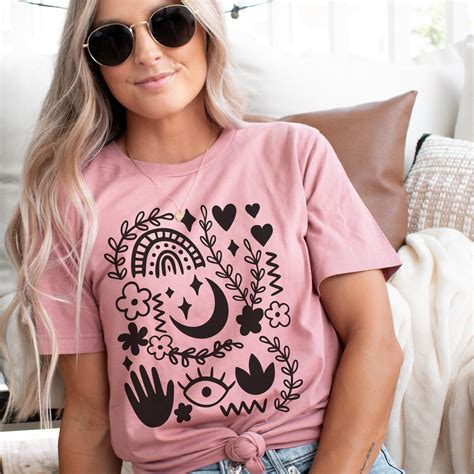 Express Your Free-Spirited Style with Boho Graphic Tees!